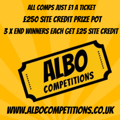 £250 Instant win Competition now with 3 x end winners winning £25 Site Credit Each
