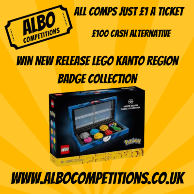 New Lego Pokemon Kanto Region Badge Collection Set or £100 Cash Alternative
