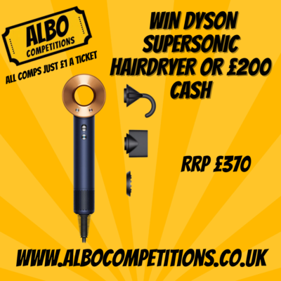 DYSON SUPERSONIC STRAIGHT & WAVY HAIRDRYER OR £200 CASH ALTERNATIVE