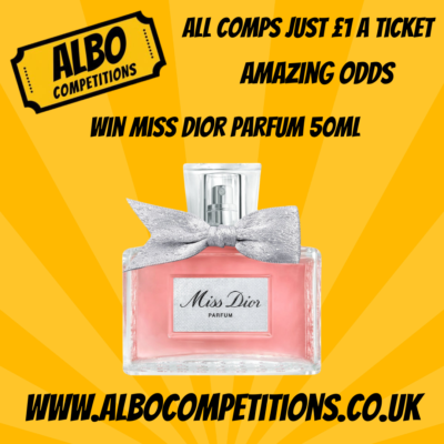 Win Miss Dior Parfum 50ml Perfume or £75 Cash Alternative