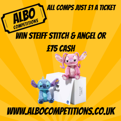 Stieff Disney Stich & Angel Soft Toys Set or £75 Cash Alternative