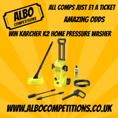 Win A Karcher K2 Home Pressure Washer or £100 Cash Alternative