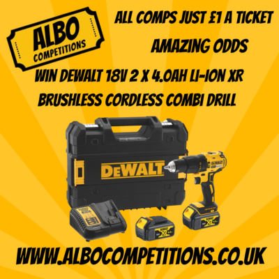 Win DEWALT DCD778M2T 18V 2 x 4.0Ah Li-Ion XR Brushless Cordless Combi Drill or £120 Cash Alternative