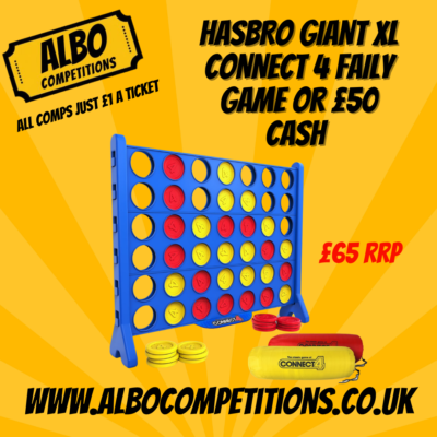 HASBRO XL GIANT CONNECT 4 SET OR £50 CASH