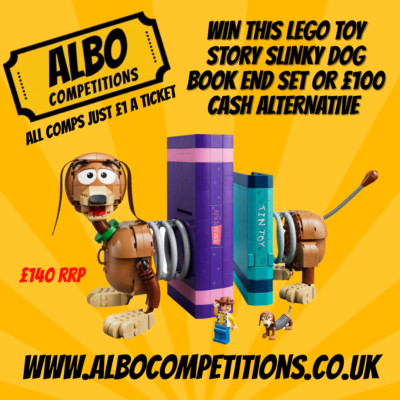 LEGO TOY STORY SLINKY DOG BOOK END SET OR £100 CASH