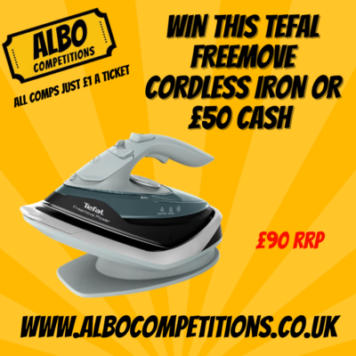 TEFAL FREEMOVE CORDLESS IRON AND STEAMER OR £50 CASH