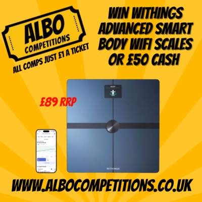 WITHINGS ADVANCED SMART BODY WIFI SCALES OR £50 CASH ALTERNATIVE