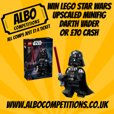 WIN LEGO STAR WARS DARTH VADER UPSCALED MINIFIGURE SET 75461 OR £70 CASH