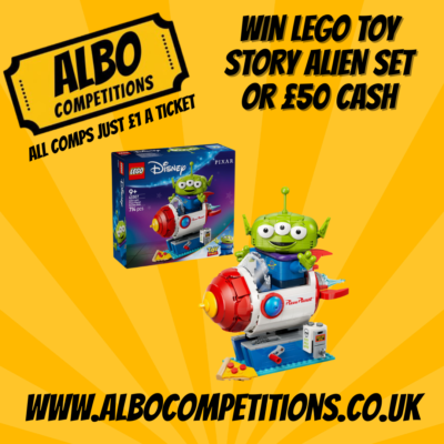 WIN LEGO TOY STORY ALIEN SET 43307 OR £50 CASH ALTERNATIVE