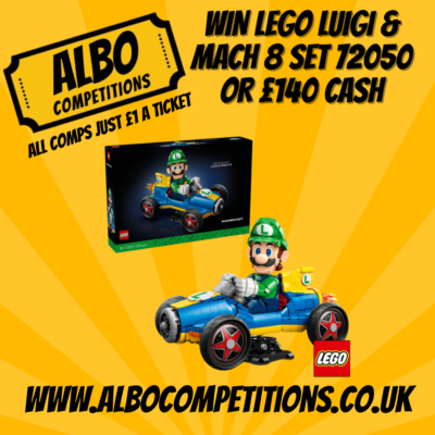 WIN LEGO LUIGI & MACH 8 MARIOKART SET 72050 OR £140 CASH