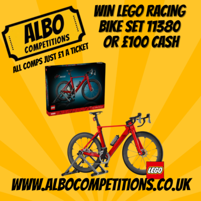 WIN LEGO RACING BIKE SET 11380 OR £100 CASH