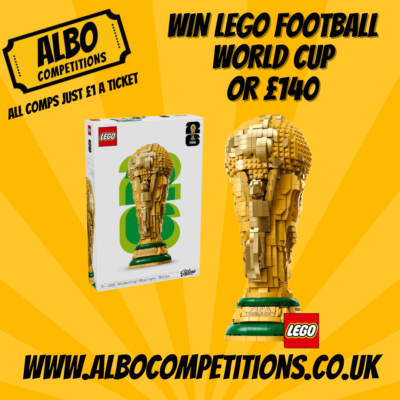 WIN LEGO WORLD CUP SET 43020 OR £140 CASH