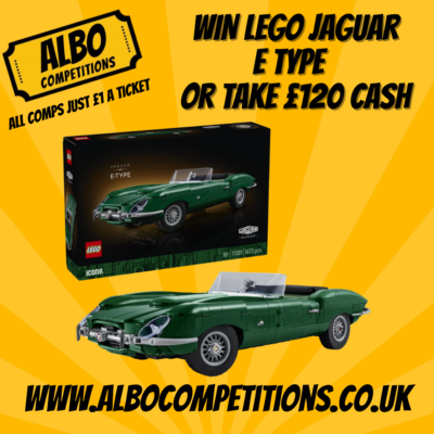 WIN LEGO JAGUAR E TYPE SET 11381 OR TAKE £120 CASH