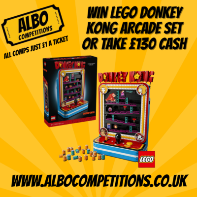 WIN LEGO DONKEY KONG ARCADE MACHINE SET 72051 OR TAKE £130 CASH
