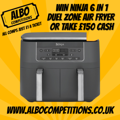 NINJA 6 IN 1 DUEL ZONE AIR FRYER OR £150 CASH